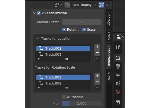 clip display settings